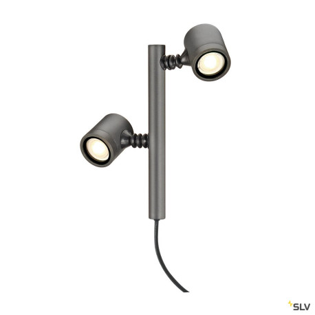 Bornes Extérieures LED MYRA anthracite GU10 max. 2x45W IP44 - SLV 233185 