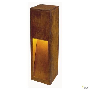 Bornes extérieures RUSTY® SLOT 50 borne extérieure fonte rouillée E27 11W max IP44 - SLV 229410 