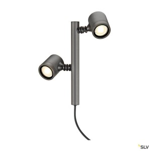 Bornes Extérieures LED MYRA anthracite GU10 max. 2x45W IP44 - SLV 233185 