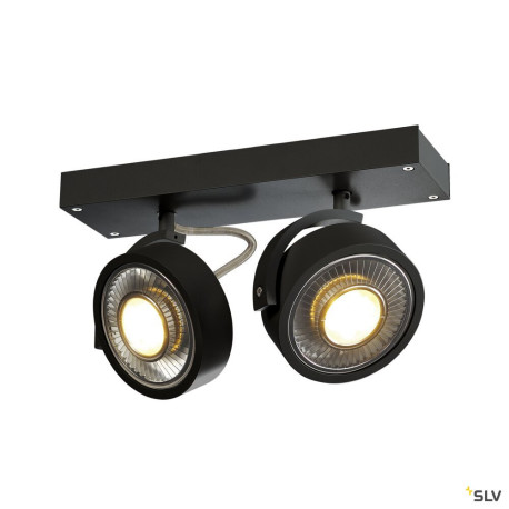 Appliques intérieures KALU applique et plafonnier intérieur double noir GU10/QPAR111 2x 75W max - SLV 1000703 