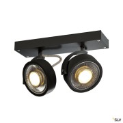 Appliques intérieures KALU applique et plafonnier intérieur double noir GU10/QPAR111 2x 75W max - SLV 1000703 