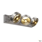 Plafonniers intérieurs KALU 3 spots QPAR111 plafonnier alu brossé. ES111 max. 3x75W - SLV 147326 