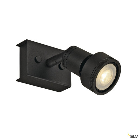 Plafonniers intérieurs PURI applique et plafonnier intérieur simple noir mat GU10/QPAR51 50W max - SLV 147360 