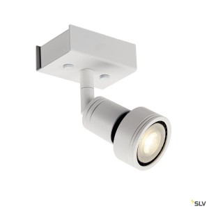 Plafonniers intérieurs PURI applique et plafonnier intérieur simple blanc mat GU10/QPAR51 50W max - SLV 147361 