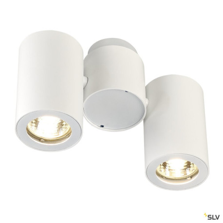 Appliques intérieures ENOLA B spot double applique et plafonnier blanc 2xGU10 max. 2x50W - SLV 151831 