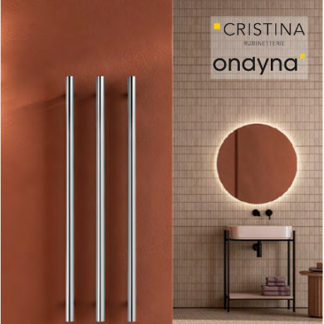 Barre sèche serviette orizzonti Chromé avec interrupteur - CRISTINA ONDYNA MOR516I51