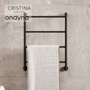 Sèche-serviettes électrique Cristina Mini Noir mat - MMI58213