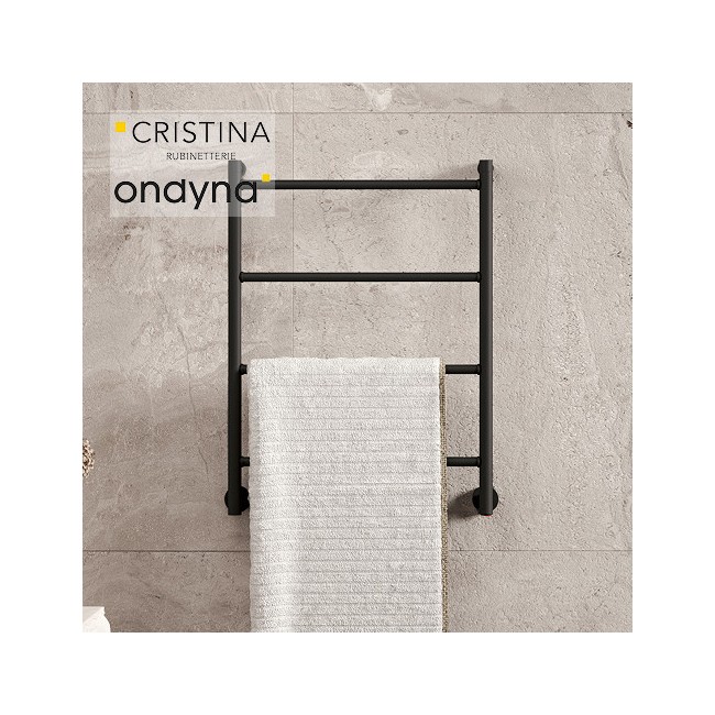 Sèche-serviettes électrique Cristina Mini Noir mat - MMI58213