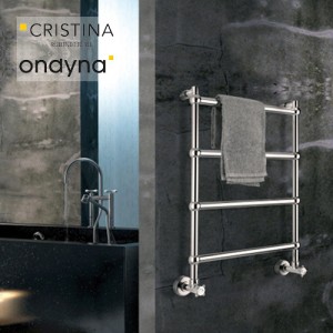 SECHE SERVIETTE SOLE EAU CHAUDE 4 BARRES  ROND CHROME - CRISTINA ONDYNA MSO442S51 SECHE SERVIETTE SOLE EAU CHAUDE 4 BARRES  ROND