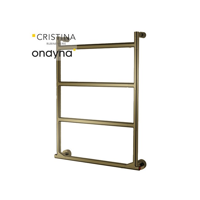 Sèche-serviette électrique Cristina Sereno avec interrupteur Or brossé PVD - MSE57296P