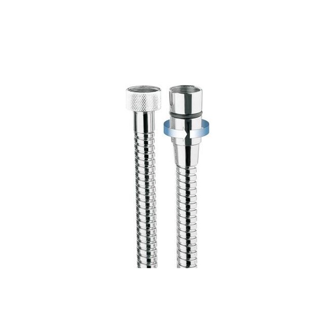 Flexible de douche anti-torsion en acier avec double agrafage FF1/2" laiton - CRISTINA ONDYNA FL15028