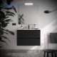 Meuble et vasque de salle de bain Noja 800 Black Satin - SALGAR 106126