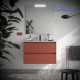 Meuble et vasque de salle de bain Noja 800 Red Satin - SALGAR 106129