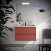 Meuble et vasque de salle de bain Noja 800 Red Satin - SALGAR 106129