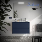 Meuble et vasque de salle de bain Noja 800 Blue Satin - SALGAR 106127