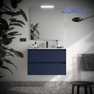 Meuble et vasque de salle de bain Noja 800 Blue Satin - SALGAR 106127