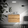 Meuble et vasque de salle de bain Noja 800 Chêne Africain - SALGAR 106131