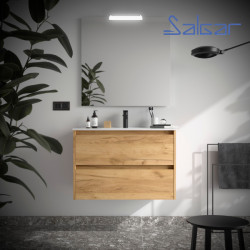 Meuble et vasque de salle de bain Noja 800 Chêne Africain - SALGAR 106131