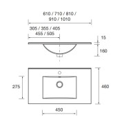 Meuble et vasque de salle de bain Noja 800 Chêne Africain - SALGAR 106131