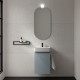 Meuble Salle De Bain Aida 440 1 Porte Avec Frein Blue Fog 440 X 263 X 620 Mm - SALGAR 114653