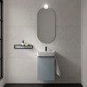 Meuble Salle De Bain Aida 440 1 Porte Avec Frein Blue Fog 440 X 263 X 620 Mm - SALGAR 114653
