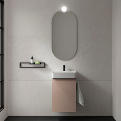 Meuble Salle De Bain Aida 440 1 Porte Avec Frein Macchiato 440 X 263 X 620 Mm - SALGAR 114654 