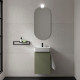 Meuble Salle De Bain Aida 440 1 Porte Avec Frein Green Forest 440 X 263 X 620 Mm - SALGAR 114652