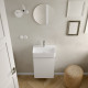 Meuble Salle De Bain Aida 440 1 Porte Avec Frein White Cotton 440 X 263 X 620 Mm - SALGAR 114649