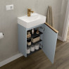 Meuble Salle De Bain Aida 440 1 Porte Avec Frein Blue Fog 440 X 263 X 620 Mm - SALGAR 114653 