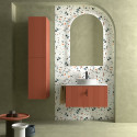 Meuble de salle de bain BIBA 800 1 tiroir TERRACOTA 797 x 405 x 450 mm - SALGAR 102991 