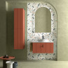 Meuble de salle de bain BIBA 800 1 tiroir TERRACOTA 797 x 405 x 450 mm - SALGAR 102991 