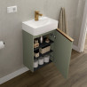 Meuble Salle De Bain Aida 440 1 Porte Avec Frein Green Forest 440 X 263 X 620 Mm - SALGAR 114652 