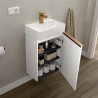 Meuble Salle De Bain Aida 440 1 Porte Avec Frein White Cotton 440 X 263 X 620 Mm - SALGAR 114649 