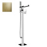 Mélangeur bain/douche avec colonnette d'alimentation par le sol et douchette flat one or brossé GILLO - BOSSINI Z00761030