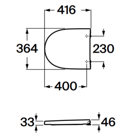 Abattant double WC laqué Meridian Blanc - ROCA A8012AB00B