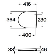 Abattant double WC laqué Meridian Blanc - ROCA A8012AB00B