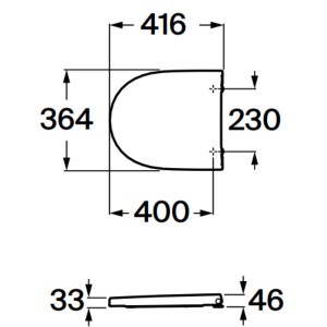 Abattant double WC laqué Meridian Blanc - ROCA A8012AB00B