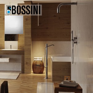 Mitigeur colonne d'alimentation et douchette baignoire chromé Nobu - Bossini INL001030