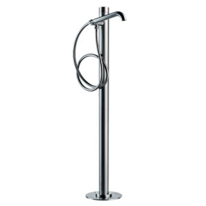 Mitigeur colonne d'alimentation et douchette baignoire acier satiné mat Nobu - Bossini INL001075