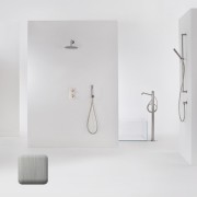 Ensemble douche avec support fixe et flexible 150 cm Nobu Acier satiné - BOSSINI INC003C075