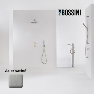 Ensemble douche avec support fixe et flexible 150 cm Nobu Acier satiné - BOSSINI INC003C075