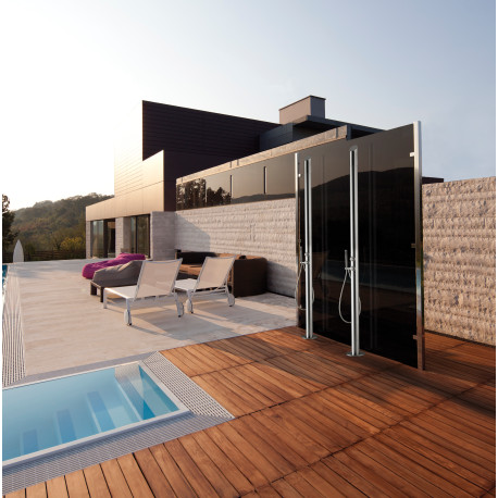 Mitigeur ensemble colonne de douche extérieur chromé Aquabambù - Bossini L00866030