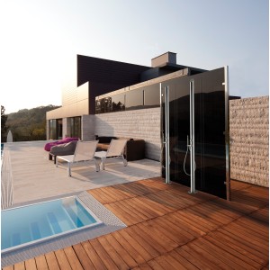 Mitigeur ensemble colonne de douche extérieur chromé Aquabambù - Bossini L00866030