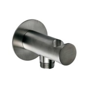 Sortie murale avec support en acier inoxydable Nobu Acier satiné - BOSSINI INC002075