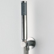 Sortie murale avec support en acier inoxydable Nobu Chromé - BOSSINI INC002030