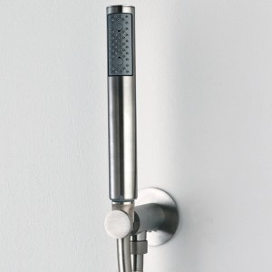 Sortie murale avec support en acier inoxydable Nobu Chromé - BOSSINI INC002030