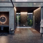 Mitigeur kit colonne de douche murale thermostatic chromé Apice - Bossini L10505030