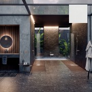 Mitigeur kit colonne de douche murale thermostatic blanc mat Apice - Bossini L10505045