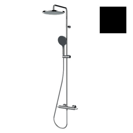 Mitigeur kit colonne de douche murale thermostatic noir mat Apice - Bossini L10505073