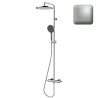 Mitigeur kit colonne de douche murale nickel satiné Apice - Bossini L10506094